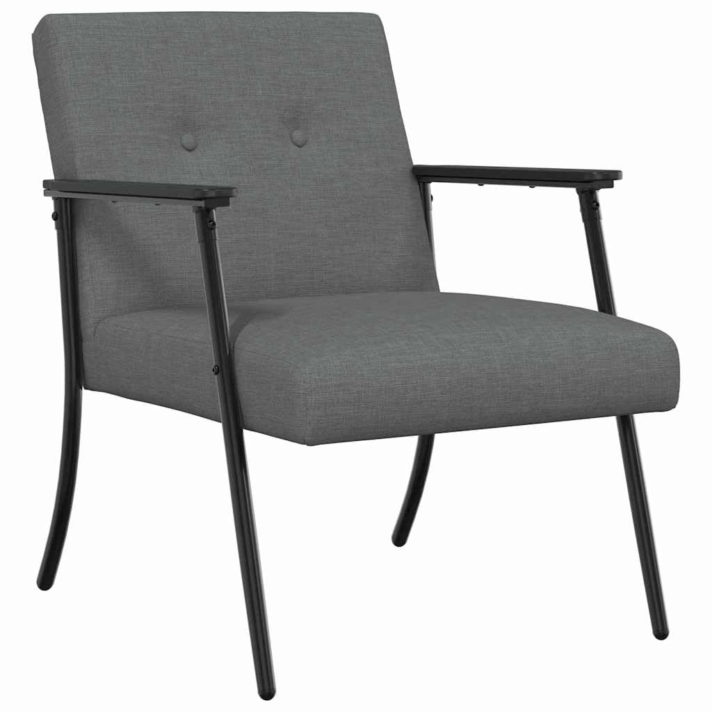 Sessel Dunkelgrau Samtstoff Modern 59 x 75 x 78 cm