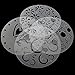 YOFAN 4-Piece Variety Cake Stencil Template,Birthday Heart Flower Spirals Decorating Mold Tool