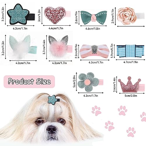 Taicols 10 Stück Hunde Haarspangen, Hund BöGen Haarschmuck, Kopfbedeckung für Haustiere, Süße Haarspange für Katze und Hund, für die Tierpflege Für Kleine Mittelgroße Hunde Katzen Haustiere Haare