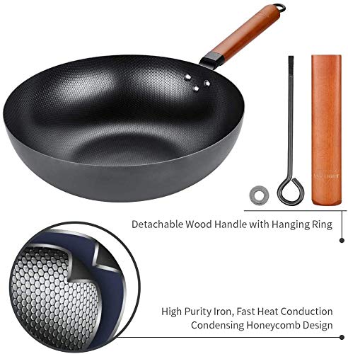 Wok Pan Induction 32cm Acero Carbono miniatura 5