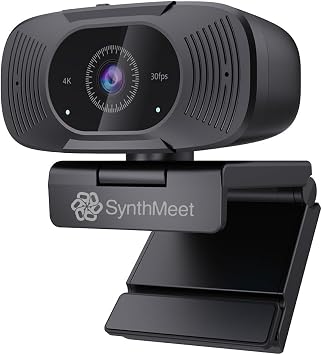 4K Webcam for PC, 1080P@60FPS, 4K Camera with Noise-reducing Microphone
