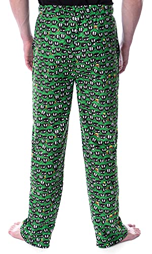 Looney Tunes Men's Marvin The Martian Allover Character Head Lounge Sleep Pajama Pants3