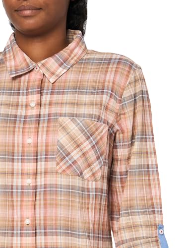 Image of Nautica Women's Button Front Long Sleeve Roll Tab Shirt