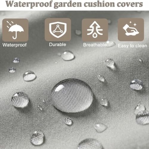 Funda de cojín impermeable para camas redondas de jardín 3