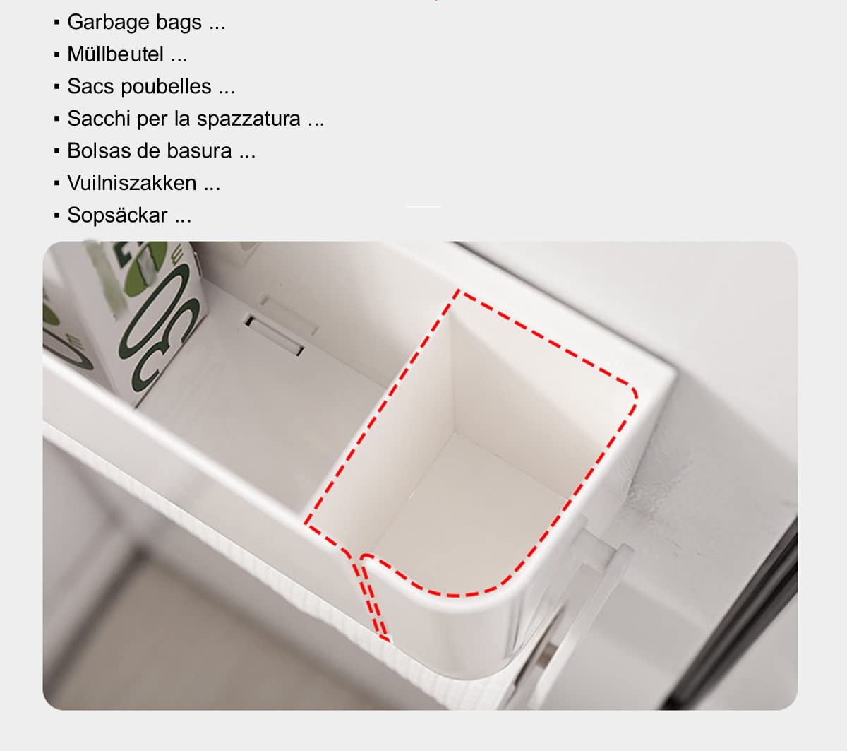 Étagère Magnétique Suspendue Pour Réfrigérateur - Avec Porte-essuie-tout Réglable, Organisateur Cuisine 25x24x7,5 Cm, Blanc TKD6110
