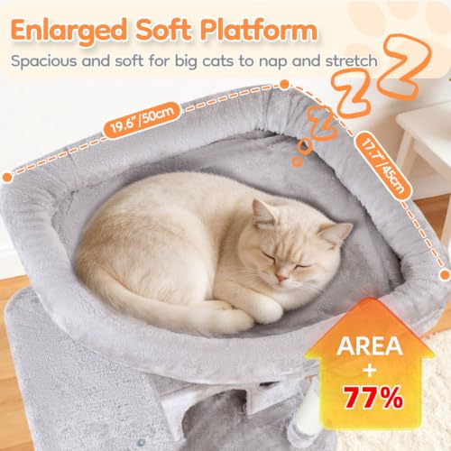 Image of Taoqimiao Heavy Duty Cat Tree, 73In Sturdy Cat Tower for Large Cats 25lbs+