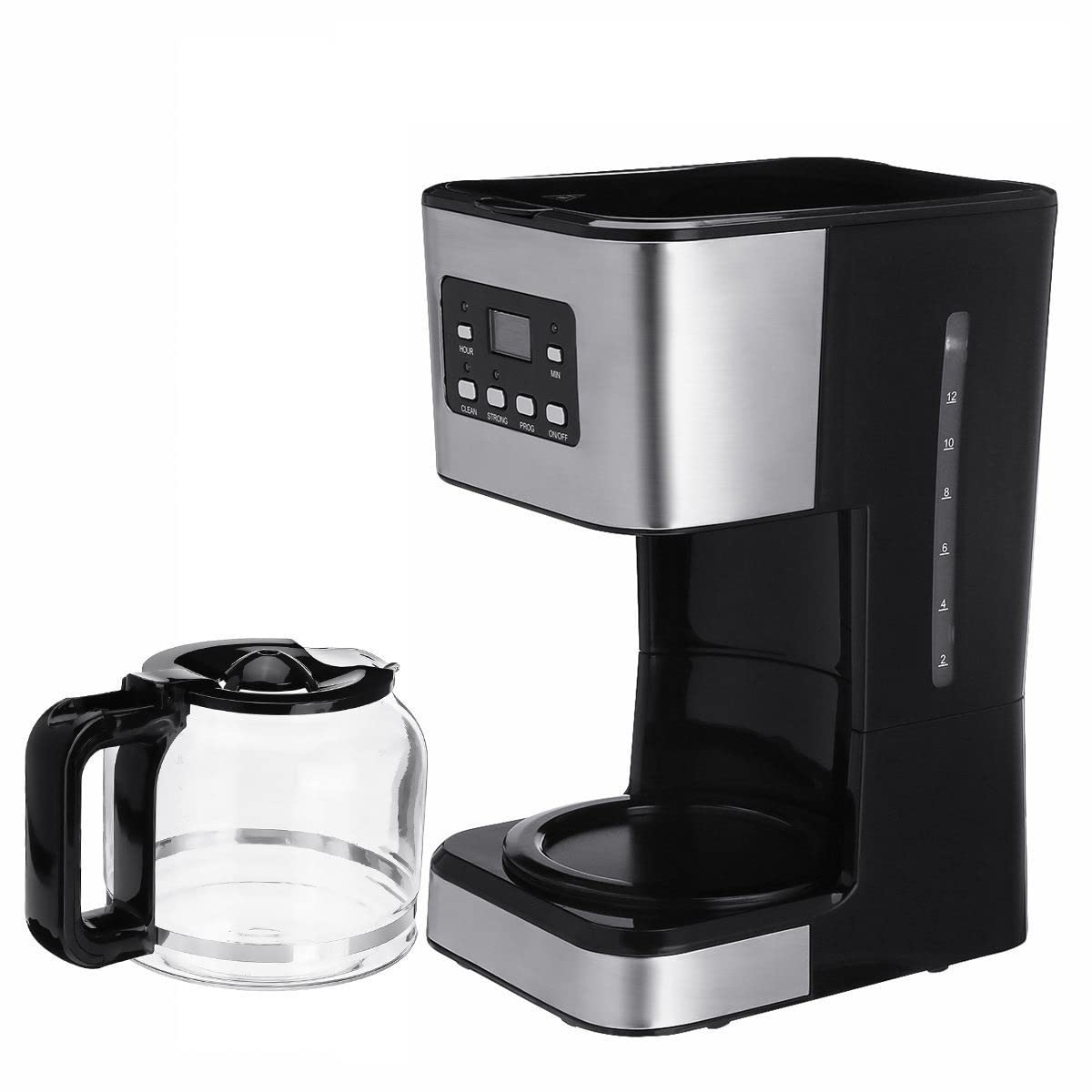 DieffematicKF Macchina caffè Caffettiera Espresso Automatica Caffettiera con Montalatte Cafetera Cappuccino Acqua Calda Vapore