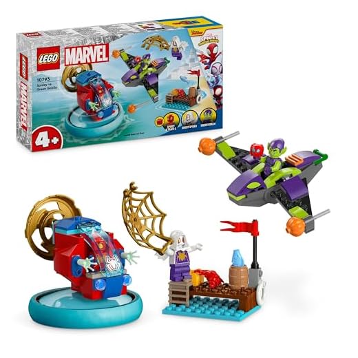 LEGO Marvel Spidey y su Superequipo Spidey vs. Duende Verde Juguete del Superhéroe con Minifiguras y Vehículos, Regalo para Niños y Niñas de 4 Años o Más Fans del Personaje de Marvel Spider-Man
