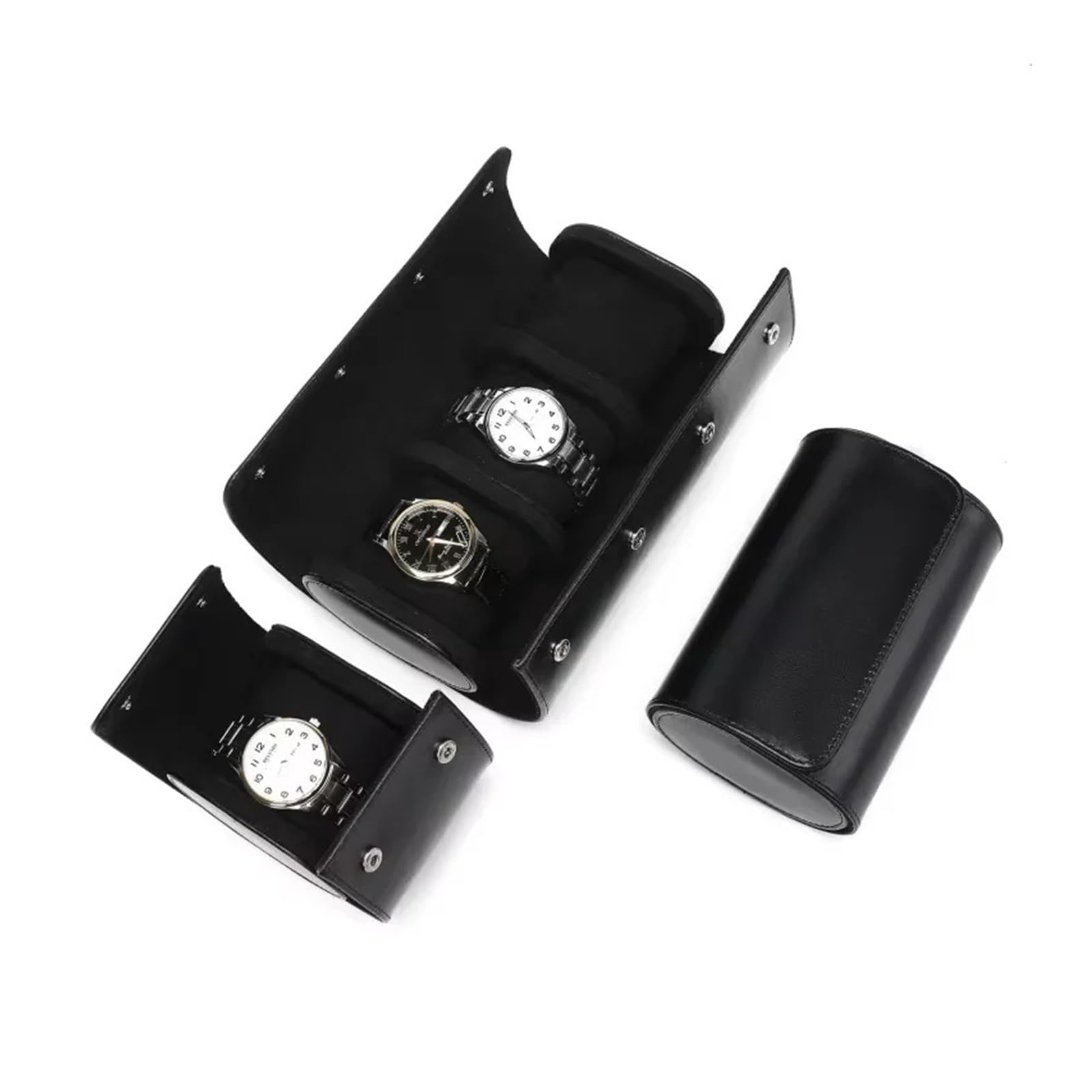 Custodia da viaggio for rotolo di orologio in vera pelle da 1 slot 1/2/3