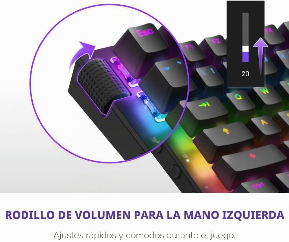 NZXT Function 2 MiniTKL 2024 – Teclado óptico para juegos compacto sin teclas – RGB – RGB iluminado – Frecuencia de consulta 8K -Conmutadores ópticos lineales-Clic ajustable-Hot-Swap-Negro DE (QWERTZ) 11