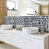 ✅ QUALITÉ D'EXCEPTION : Nouvelle technologie en matière d’impression, design moderne et unique, nouvelle tendance pour décorez votre intérieur. Aménager votre cuisine, salle de bain ou toilette avec nos carrelages adhésifs.