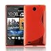 Produktbild Cadorabo Hülle für HTC Desire 300 in Inferno ROT  Handyhülle aus flexiblem TPU Silikon  Silikonhülle Schutzhülle Ultra Slim Soft Back Cover Case Bumper