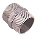Hex Nipple 1 1/2 Inch Male NPT - DERPIPE Stainless Steel 304 Threaded Pipe Fitting for Brew Kit, Home Piping Application