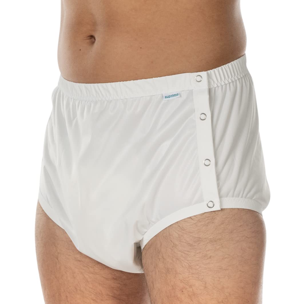 Suprima 1288 001 majtki z poliuretanu, kolor biały, do średnich i ciężkich nietrzymania moczu (Unisex L)