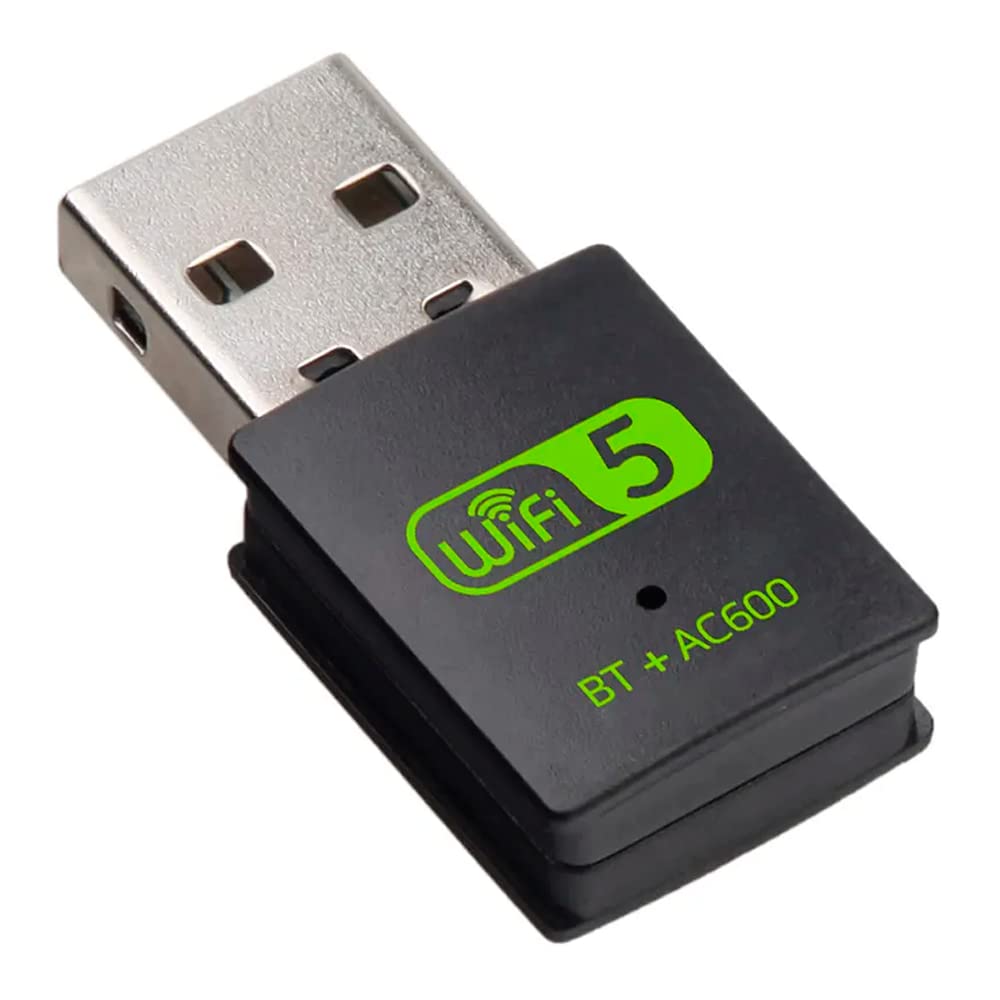 RAGE Adaptador WiFi + Bluetooth 5.0 | 2 en 1 | Mini USB Adaptador de Red inalámbrica Wireless Doble Banda 2.4GHz/5GHz Compatible con Win 7/8/10/11