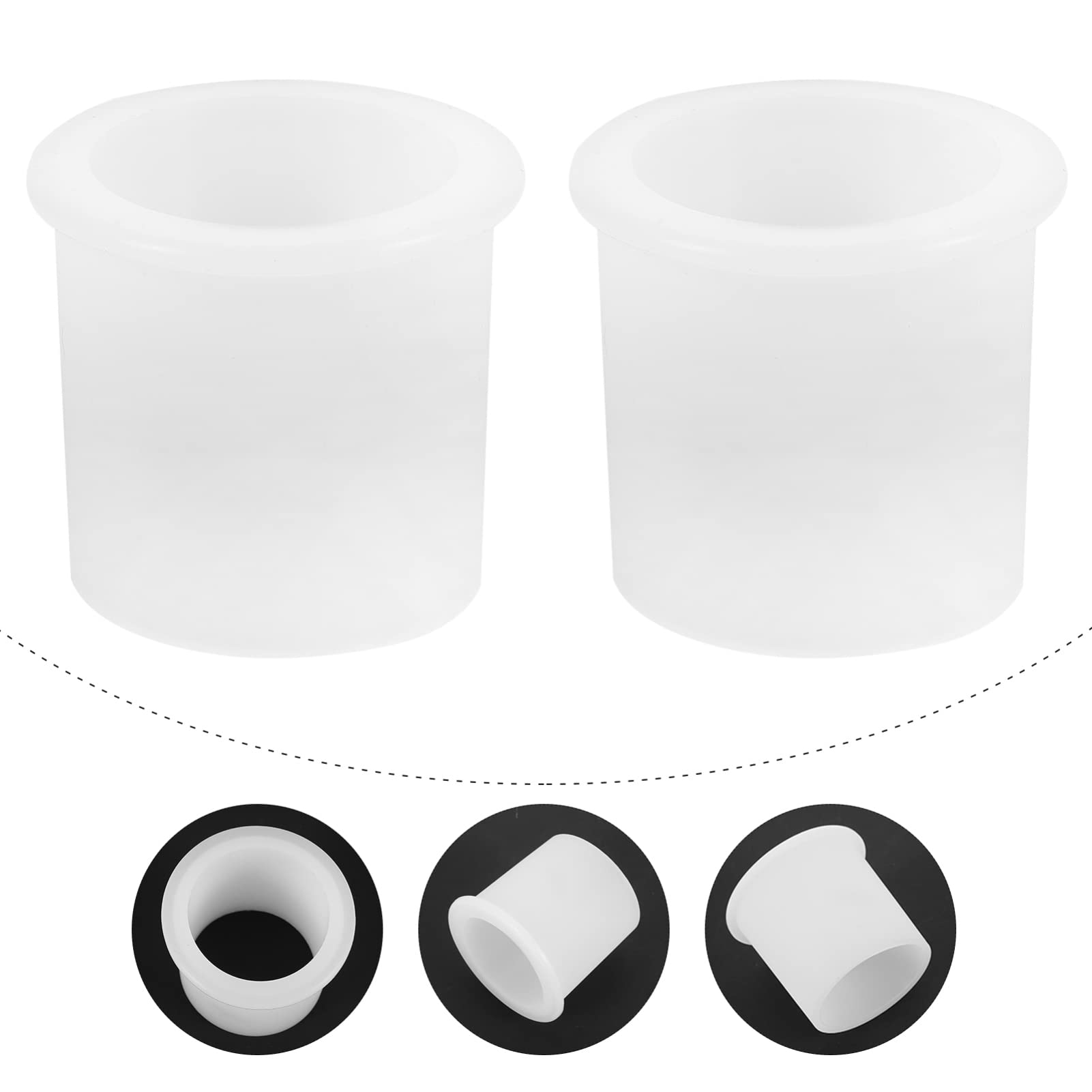 2 Pcs Silicone Case Sun Umbrella Cover Outdoor Table Plug Silica Gel Patio Umbre