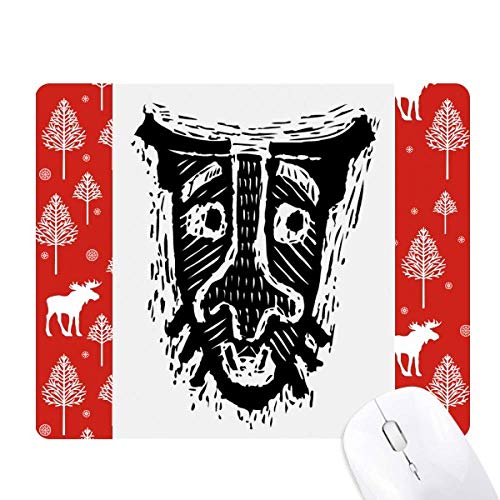 Illustration forêt de Noël et totem flamen pour surmonter la page blanche en dessin