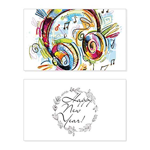 Tarjeta de felicitación de año nuevo musical para sorprender a tu familia