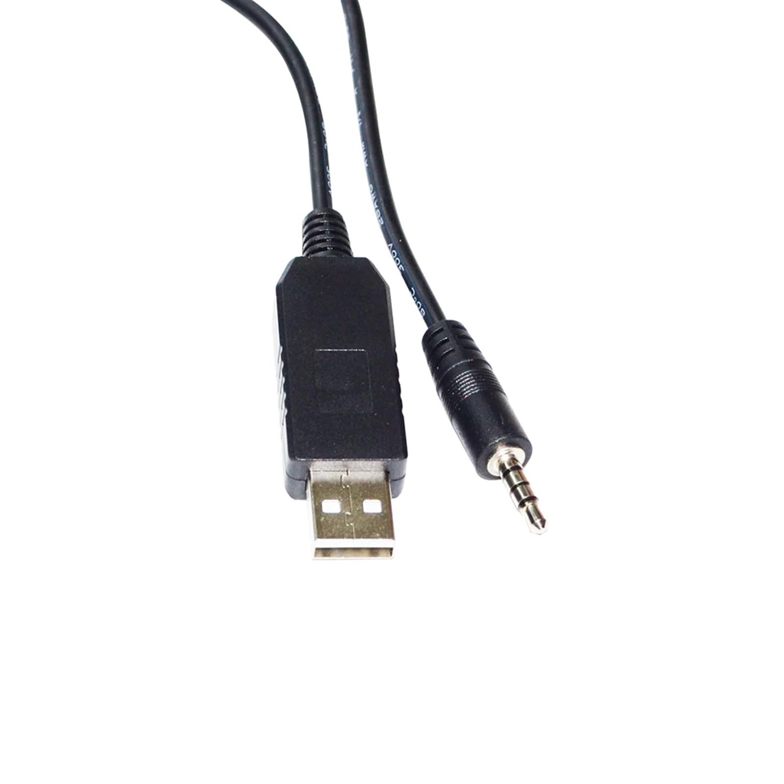 câbles de communication série, Câble de communication série USB vers jack audio stéréo TRRS 3,5 mm 4 pôles noir 1,8 m/3,6 m