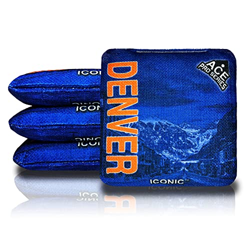 CornholeAce Iconic - Denver (Set of 4 Bags) - Professional Cornhole Bags - ACE Pro Stamped
