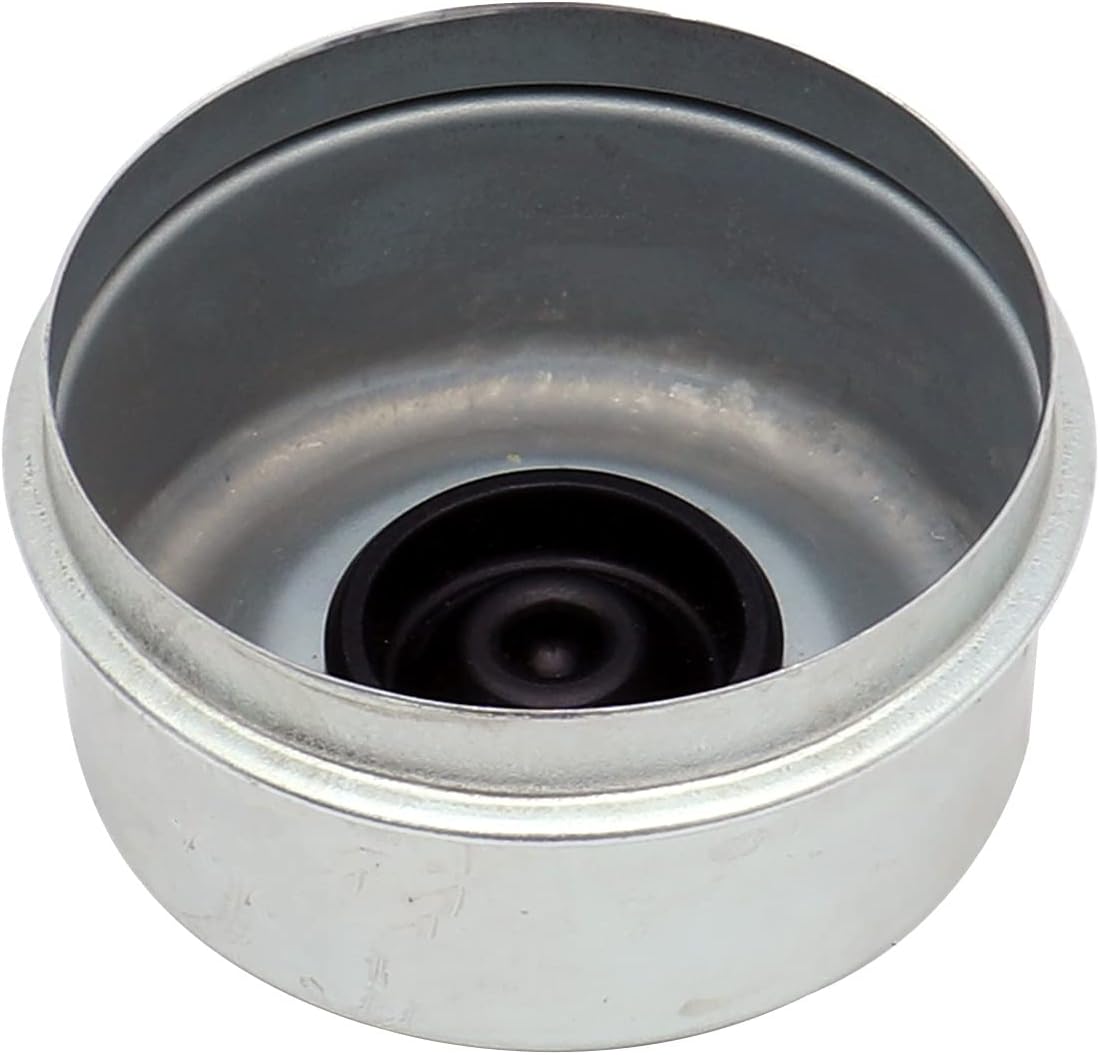 4 PCS 2.72" OD Trailer Dust Grease Caps with Rubber Plugs, Fits 7,000 to 8,000 lb Trailer Axle Wheel Hubs