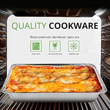 21x13 Aluminum Pans (20 Pack) Durable Full Size Deep Aluminum Foil Roasting & Steam Table Pans - Deep Pan for Catering Large Groups - Disposable Pans Great for Cooking, Heating, Storing, Prepping Food