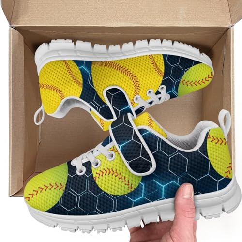 Ball Pattern Running Shoes Boys Girls Sneakers Lightweight with Hook and Loops Hiking Single Buckle Easy On Off Comfort Shoes for Kids4