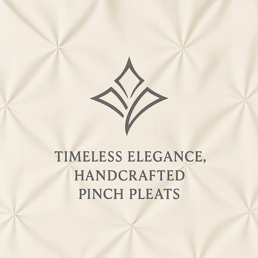 COTTON STICH Queen Pillow Shams Set of 2, 20x30, Ivory, Pinch Pleated, Zipper Closure, 100% Egyptian Cotton, 600 TC Decorative Pillow Covers - Image 8