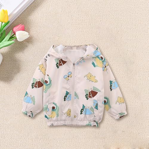 Kids Girls Waterproof Windproof Jacket Hooded Long Sleeve Zip Up Coat Car Print Fall Lightweight Outwear Jackets3