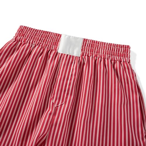 Image of Women Pajamas Shorts Micro Boxer Shorts Y2K Cute Gingham Sleep Lounge Shorts Checkered Plaid Button Pj Mini Shorts