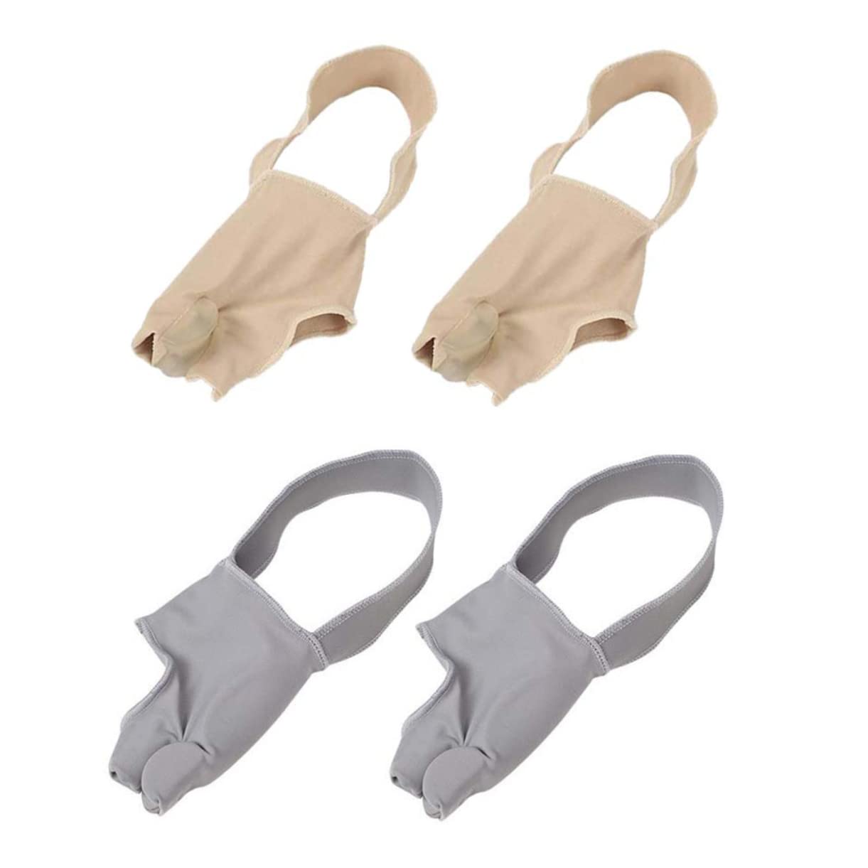 GOOHOCHY 2 Pairs Toe Isolation Separators Hallux Toe Socks Comfortable Foot Protector Covers for Men/Women