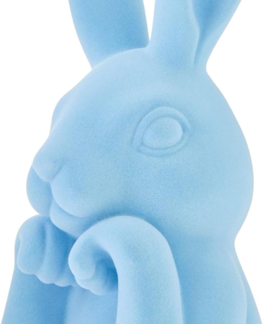 Flocked Bunny Bust Tabletop Decoration for Seasonal Shelf and Table Displays, 1 Piece