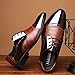 Men's Dress Shoes Business Oxfords Patent Leather Dress Shoes Classic Loafers Formal Derby Shoes Brown 45