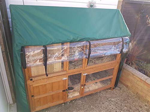 Bags and Covers Direct Ltd Rabbit Hutch Cover (Fits the honeysuckle rabbit hutch with apex roof) (Navy Blue, Non Thermal)