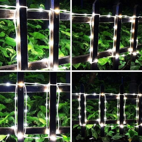 Lichterschlauch Aussen 23m, 200 LEDs Lichtschlauch Außen Innen mit Fernbedienung, 8 Modi IP65 Wasserfest Lichtschläuche Leuchtschlauch Led Schlauch für Weihnachten Garten Party Hochzeit Weiß