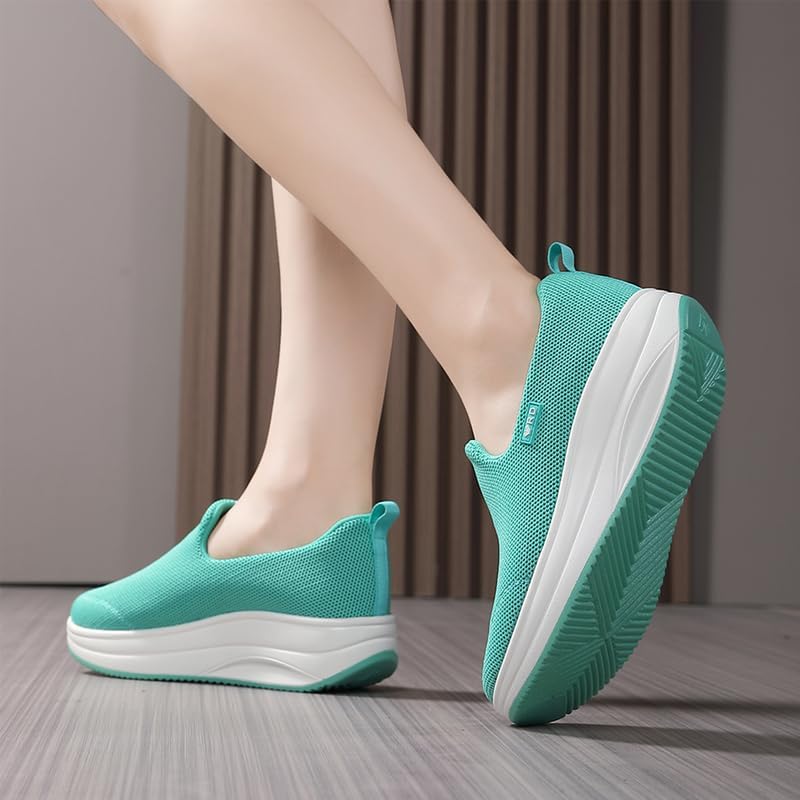 Women's Orthopedic Slip-On Walking Shoes – Mesh Platform Sneakers with Rocker Bottom, Non-Slip Lightweight Loafers for Nurses & Standing Work - Image 2