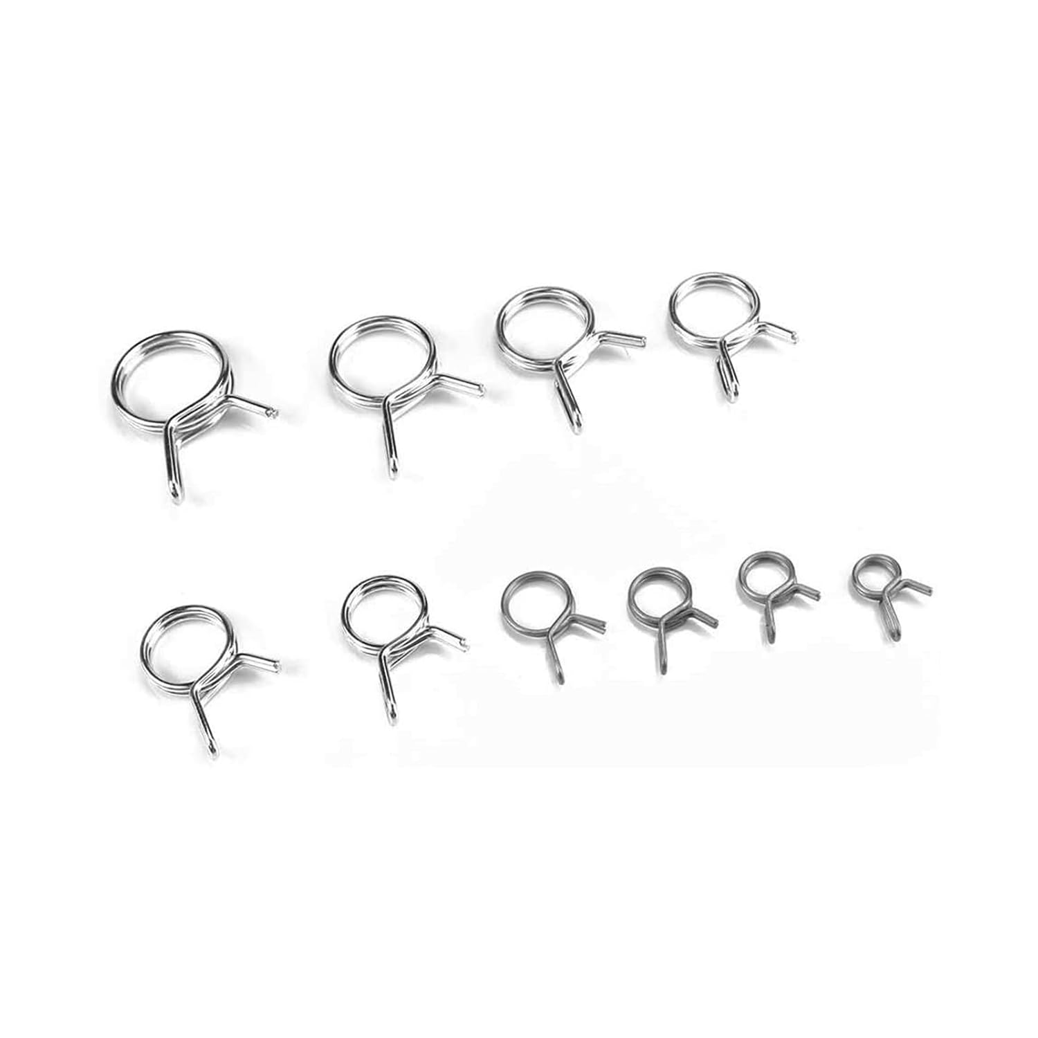 150 Pcs Metal Double Wire Hose Clamp for 5-14mm Clips Water Pipe Air Tubing Fuel Line Hose Tube Spring Clips Clamp Kits Car