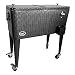 AXI Retro cooler Wicker-look marrone | Frigorifero da esterno su ruote con capacità 76L | Scatola frigo con valvola di scarico.