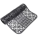 Cabilock Schwarze Silikon Spülbeckenmatte zum Schneiden Leicht zu Reinigen als Schutzmatte für Küchenspülen und Abtropfmatte für Trocknendes Geschirr