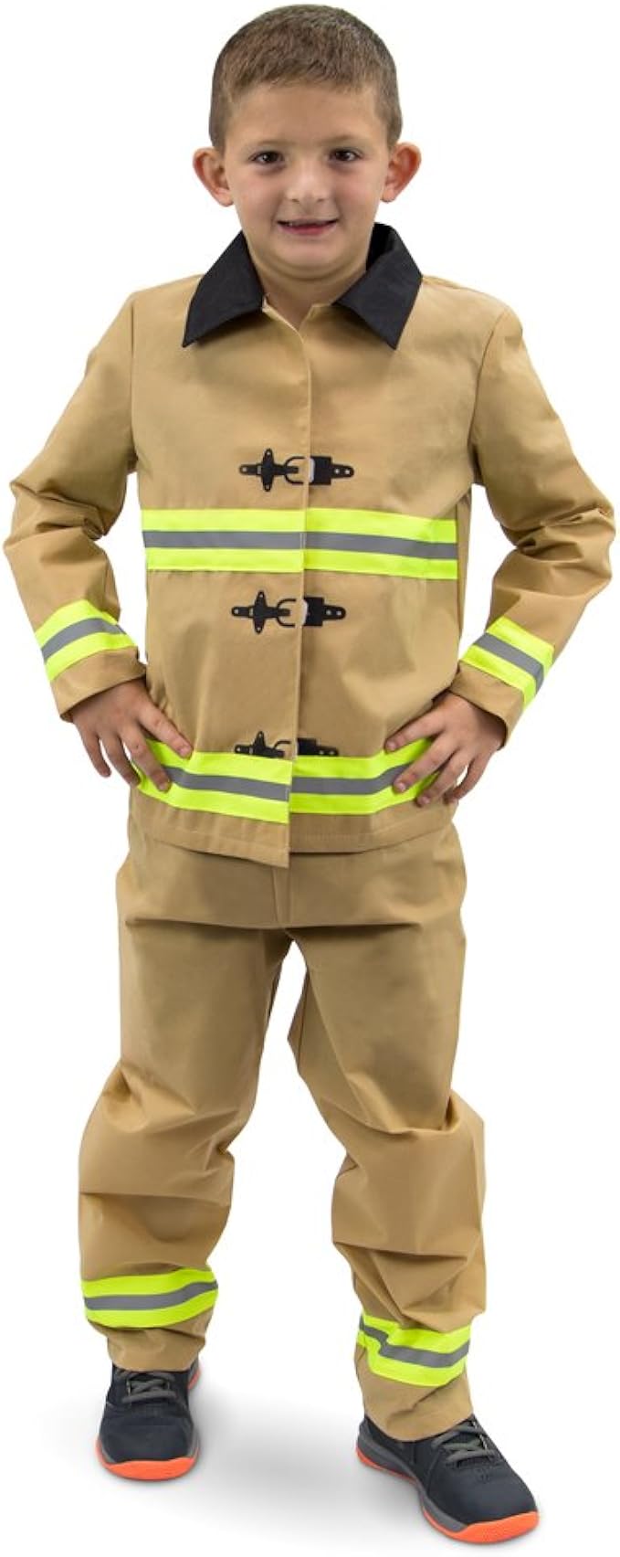 Fearless Firefighter Children’s Halloween Costume - Kids Fireman Suit (X-Large)