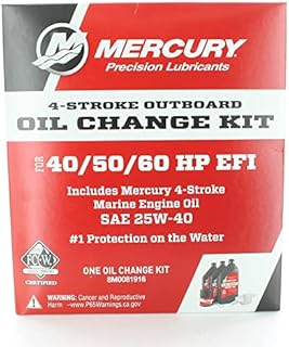 Mercury OEM Oil Change & Filter Kit 40-50-60hp Four Stroke Outboard 8M0081916
