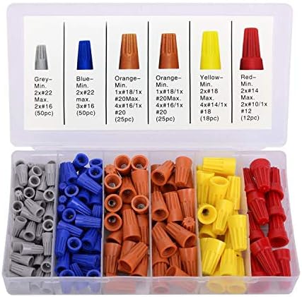 180 PCS Wire Connectors, Insulating Insert Twist Electrical Wire Connectors with Spring, Portable Wire Caps for Quick Connection, Colorful Wire Caps Electrical