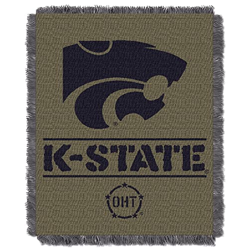 Northwest NCAA Kansas State Wildcats Unisex-Adult Woven Jacquard Throw Blanket, 46" x 60", OHT Rank
