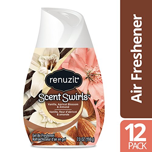 Renuzit Scent Swirls Air Freshener Gel, Vanilla, Apricot Blossom & Almond, 7 Ounces (12 Count) #TOP5