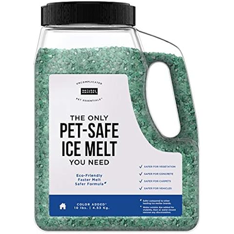 Natural Rapport Pet Friendly Ice Melt - Calcium Chloride Free, Pet Safe Ice Melter, Rock Salt Alternative - Time Release Deicer Formula Lasts 3X Longer (10 lb) Cover