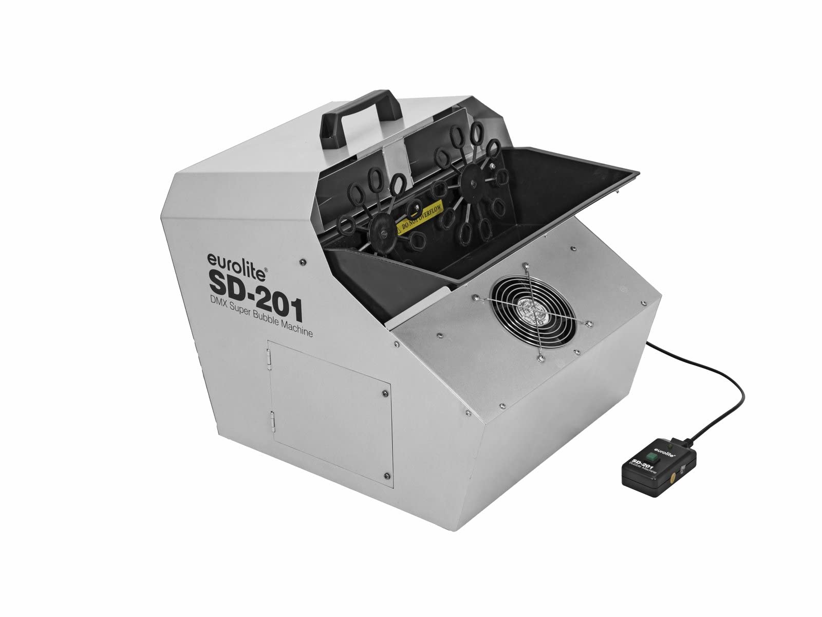 EUROLITE Set SD-201 DMX Seifenblasenmaschine + Seifenblasenkonzentrat für 5l | Extrem leistungsfähige DMX-Seifenblasenmaschine inklusive Seifenblasenkonzentrat