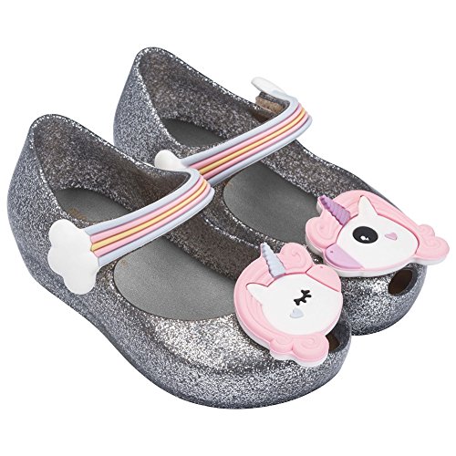 mini melissa Girl's Mini Ultragirl Unicorn Mary Jane Flat