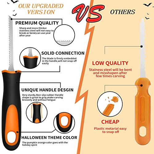 365Park Pumpkin Carving Kit,15Pcs Carvable Pumpkin Carving Tools For Halloween Decorations Jack O Lanterns,Heavy Duty Professional Pumpkin Carving Kit For Kids Adults With Carrying Case Elmchee Carving Set thumb #2