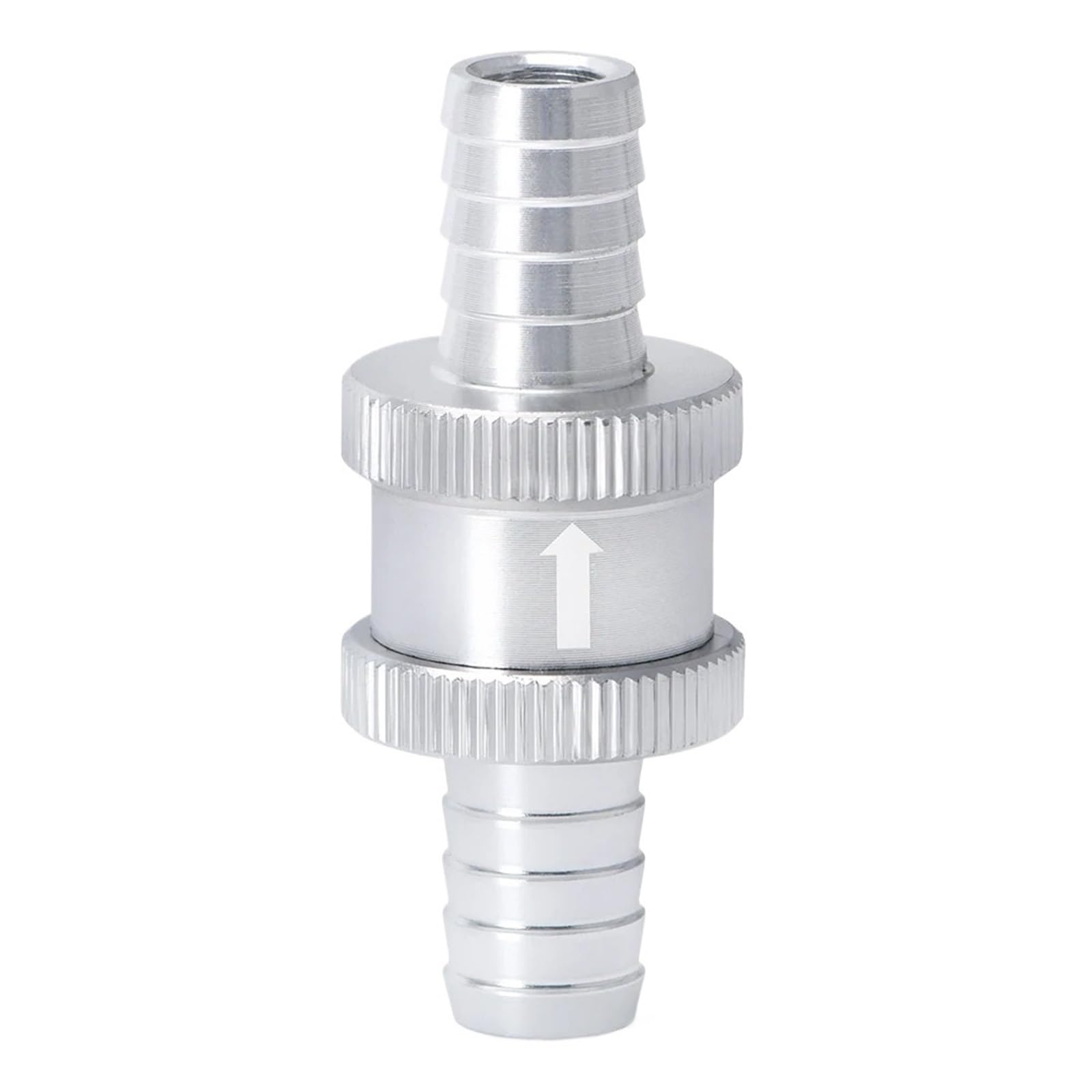 Uyzndkvsi Silver 1/2" 12Mm Aluminium Alloy Non Return 1-Way Check Valve(Silver)