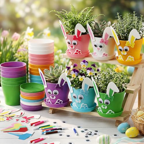 Ferrochef 24 Set Easter Bunny DIY Flower Pots Crafts Bulk